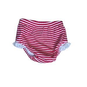 The Beaufort Bonnet Company Bloomers Baby 6-12M Red White Excellent Striped Pima